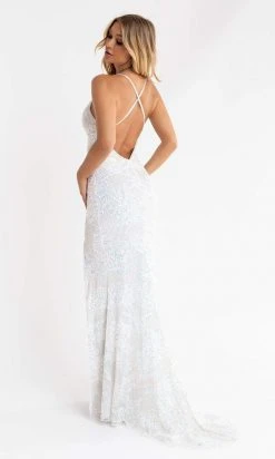 Primavera Couture - 3760 Sequin V-Neck Criss Cross Back Gown 31 Primavera Couture - 3760 Sequin V-Neck Criss Cross Back Gown