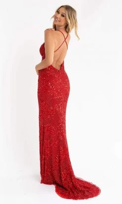 Primavera Couture - 3760 Sequin V-Neck Criss Cross Back Gown 35 Primavera Couture - 3760 Sequin V-Neck Criss Cross Back Gown