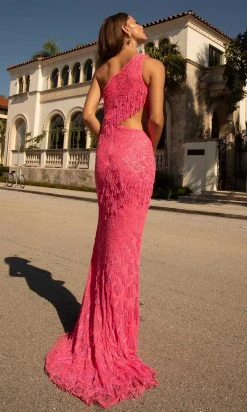 Primavera Couture - 3766 Asymmetrical One Sleeve Gown 27 Primavera Couture - 3766 Asymmetrical One Sleeve Gown