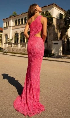 Primavera Couture - 3766 Asymmetrical One Sleeve Gown 29 Primavera Couture - 3766 Asymmetrical One Sleeve Gown