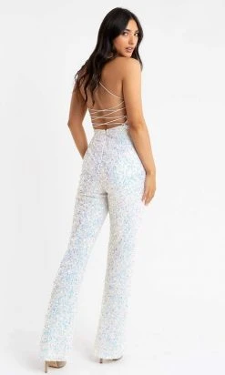 Primavera Couture - 3774 Sequin Scoop Neckline Jumpsuit