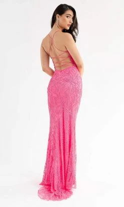 Primavera Couture - 3786 Sequin Scoop Neckline Long Gown