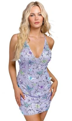 Primavera Couture 3801 - Butterfly Appliqued Cocktail Dress 23 Primavera Couture 3801 - Butterfly Appliqued Cocktail Dress