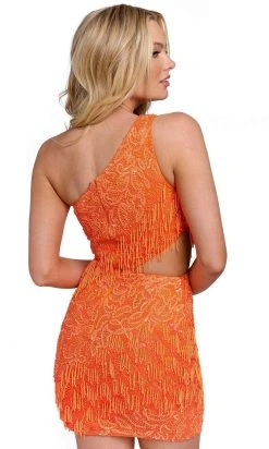 Primavera Couture 3836 - Asymmetric Neck Cutout Cocktail Dress 48 Primavera Couture 3836 - Asymmetric Neck Cutout Cocktail Dress