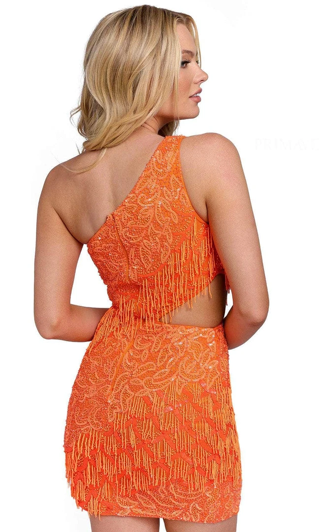 Primavera Couture 3836 - Asymmetric Neck Cutout Cocktail Dress 18 Primavera Couture 3836 - Asymmetric Neck Cutout Cocktail Dress