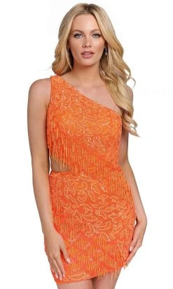 Primavera Couture 3836 - Asymmetric Neck Cutout Cocktail Dress 47 Primavera Couture 3836 - Asymmetric Neck Cutout Cocktail Dress