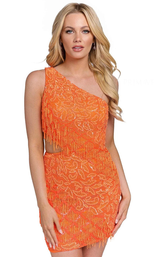 Primavera Couture 3836 - Asymmetric Neck Cutout Cocktail Dress 17 Primavera Couture 3836 - Asymmetric Neck Cutout Cocktail Dress