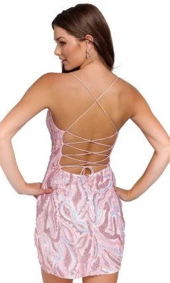 Primavera Couture 3844 - V-Neck Beaded Cocktail Dress