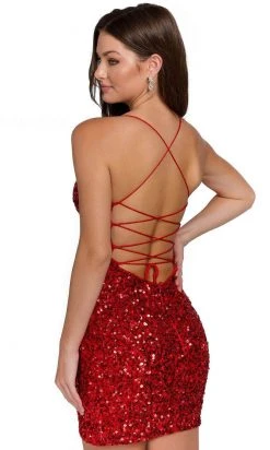 Primavera Couture 3891 - V-Neck Side Slit Cocktail Dress 37 Primavera Couture 3891 - V-Neck Side Slit Cocktail Dress