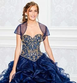 Princesa By Ariana Vara - PR11809 Beaded Bodice Ruffles Tulle Ballgown