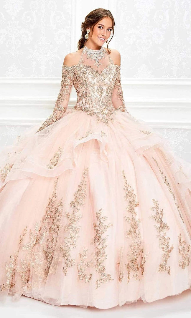 Princesa By Ariana Vara - PR11927 Beaded Appliqued High Halter Gown 3 Princesa By Ariana Vara - PR11927 Beaded Appliqued High Halter Gown