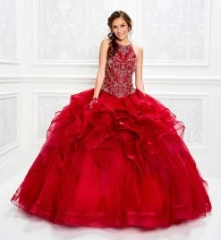 Princesa By Ariana Vara - PR11929 Embellished Halter Ballgown