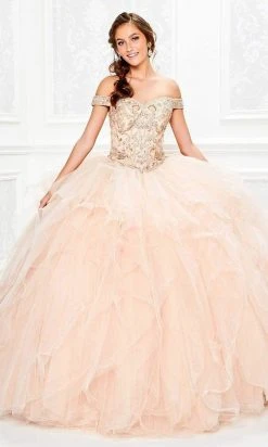 Princesa By Ariana Vara - PR11932 Beaded Off Shoulder Ruffled Ballgown