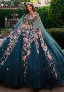 Princesa By Ariana Vara PR12262 - 3D Florals And Cape Ball Gown 14 Princesa By Ariana Vara PR12262 - 3D Florals And Cape Ball Gown