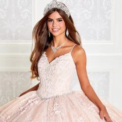 Princesa By Ariana Vara PR12268 - Applique Ornate Ballgown