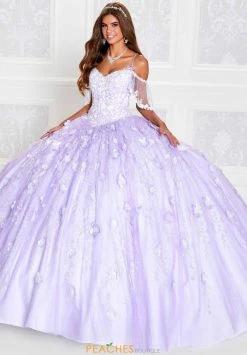 Princesa By Ariana Vara PR12271 - Detachable Ruffle Sleeves Lighted Ball Gown