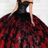 Princesa By Ariana Vara PR12275 - Off-Shoulder Sleeves Lighted Ball Gown