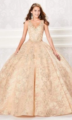 Princesa By Ariana Vara - PR21955 Lace V-Neck Ball Gown