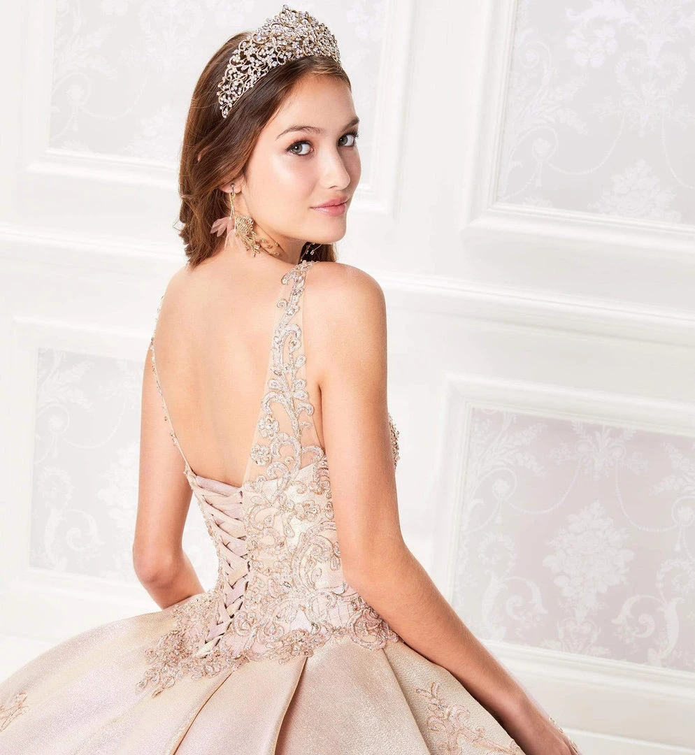 Princesa By Ariana Vara - PR21968 Beaded V-Neck Ball Gown 7 Princesa By Ariana Vara - PR21968 Beaded V-Neck Ball Gown