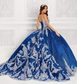 Princesa By Ariana Vara - PR22141 Embellished V Neck Gown With Cape