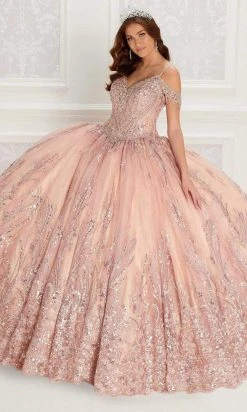 Princesa By Ariana Vara - PR22147 Cold Shoulder Beaded Floral Gown