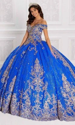 Princesa By Ariana Vara - PR22148 Off Shoulder Embroidered Ballgown