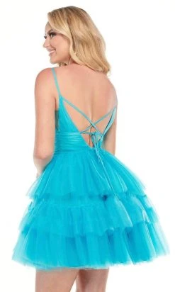 Rachel Allan - 40035 Sleeveless Fit And Flare Tulle Tiered Tulle Dress