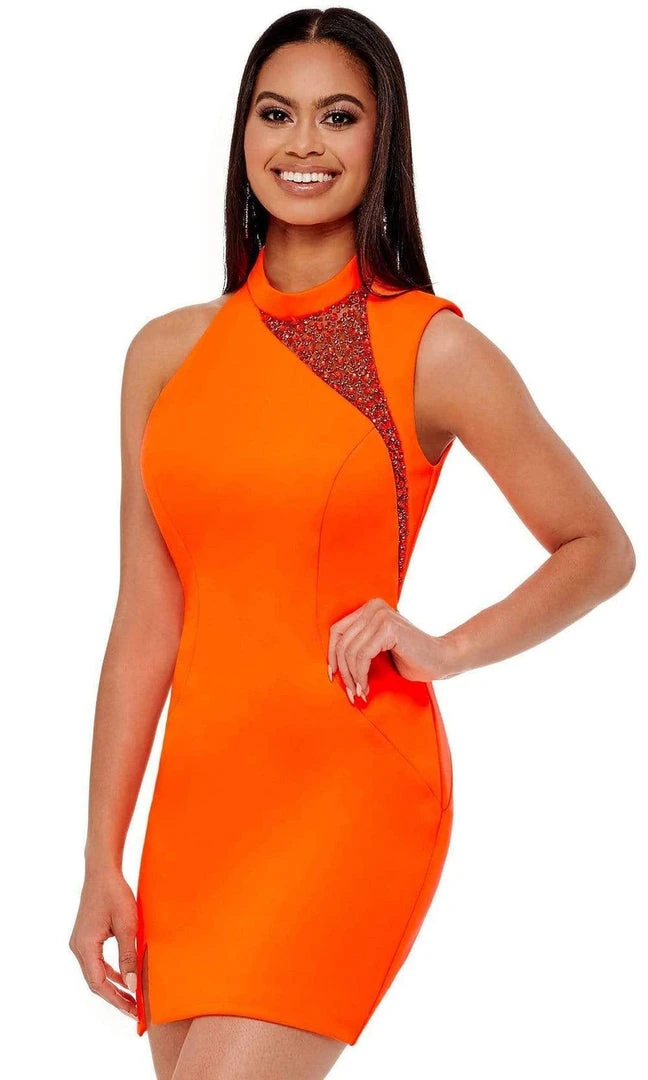 Rachel Allan - 40087 Embellished High Neck Fitted Dress 7 Rachel Allan - 40087 Embellished High Neck Fitted Dress