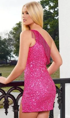 Rachel Allan 40150 - One Shoulder Sequin Cocktail Dress 13 Rachel Allan 40150 - One Shoulder Sequin Cocktail Dress