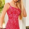 Rachel Allan 40183 - Scoop Fitted Sequin Cocktail Dress
