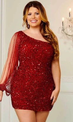 Rachel Allan 40201 - Beaded Fringe Sleeve Cocktail Dress 27 Rachel Allan 40201 - Beaded Fringe Sleeve Cocktail Dress