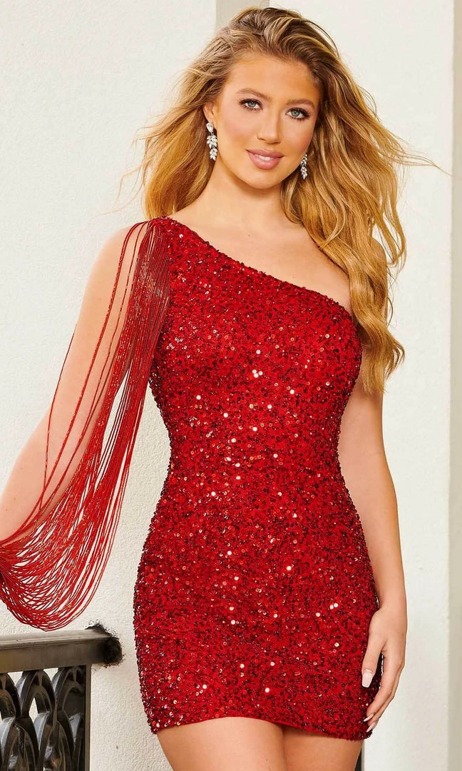 Rachel Allan 40201 - Beaded Fringe Sleeve Cocktail Dress 11 Rachel Allan 40201 - Beaded Fringe Sleeve Cocktail Dress