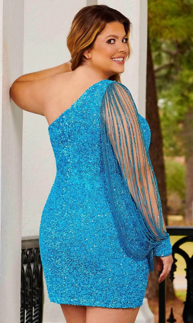 Rachel Allan 40201 - Beaded Fringe Sleeve Cocktail Dress 15 Rachel Allan 40201 - Beaded Fringe Sleeve Cocktail Dress