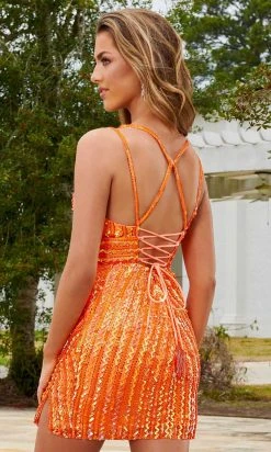 Rachel Allan 40223 - Dual Strap Beaded Homecoming Dress 9 Rachel Allan 40223 - Dual Strap Beaded Homecoming Dress
