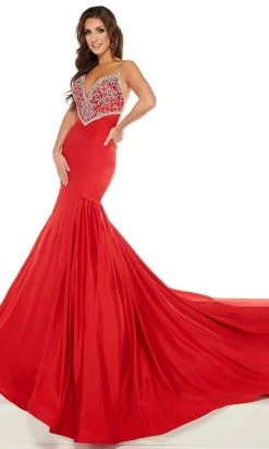 Rachel Allan - 50016 Beaded Sweetheart Trumpet Evening Dress