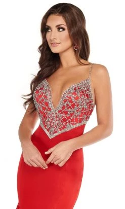 Rachel Allan - 50016 Beaded Sweetheart Trumpet Evening Dress