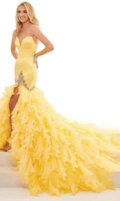 Rachel Allan - 50036 Strapless Ruffled Mermaid Dress