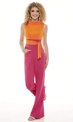 Rachel Allan - 50040 Two Toned Collared Jumpsuit 8 Rachel Allan - 50040 Two Toned Collared Jumpsuit