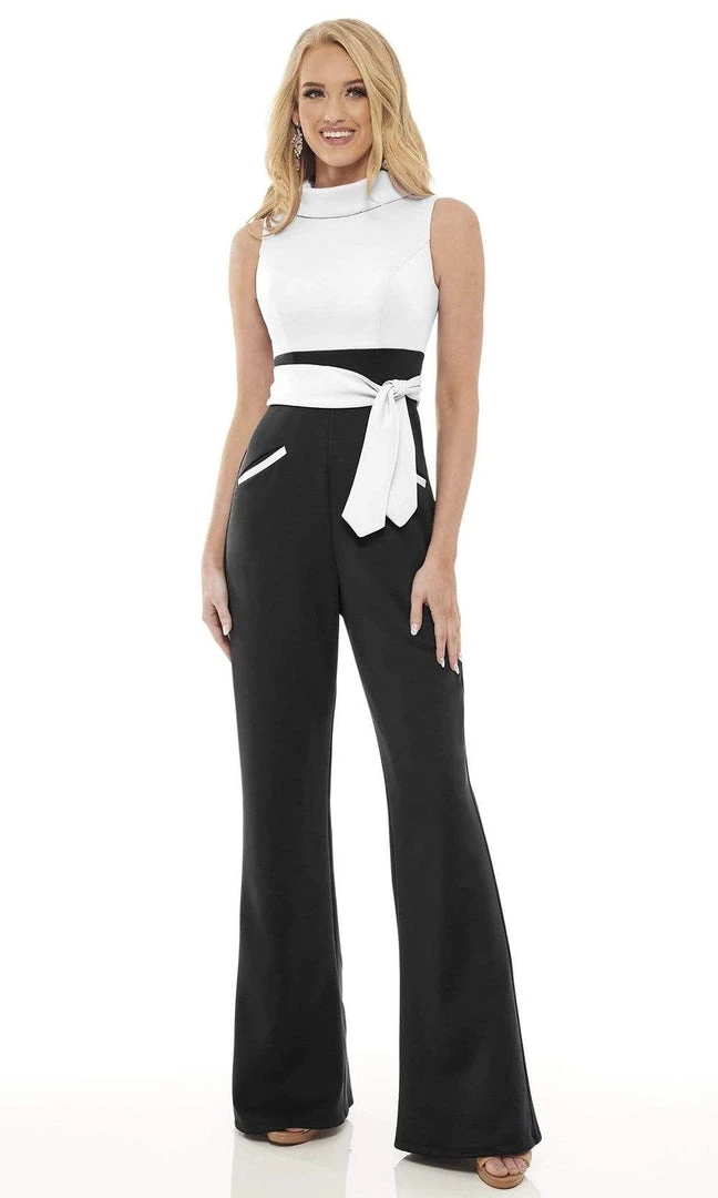 Rachel Allan - 50040 Two Toned Collared Jumpsuit 6 Rachel Allan - 50040 Two Toned Collared Jumpsuit