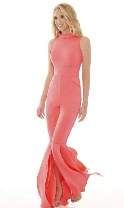 Rachel Allan - 50044 Crepe Made High Neck Jumpsuit