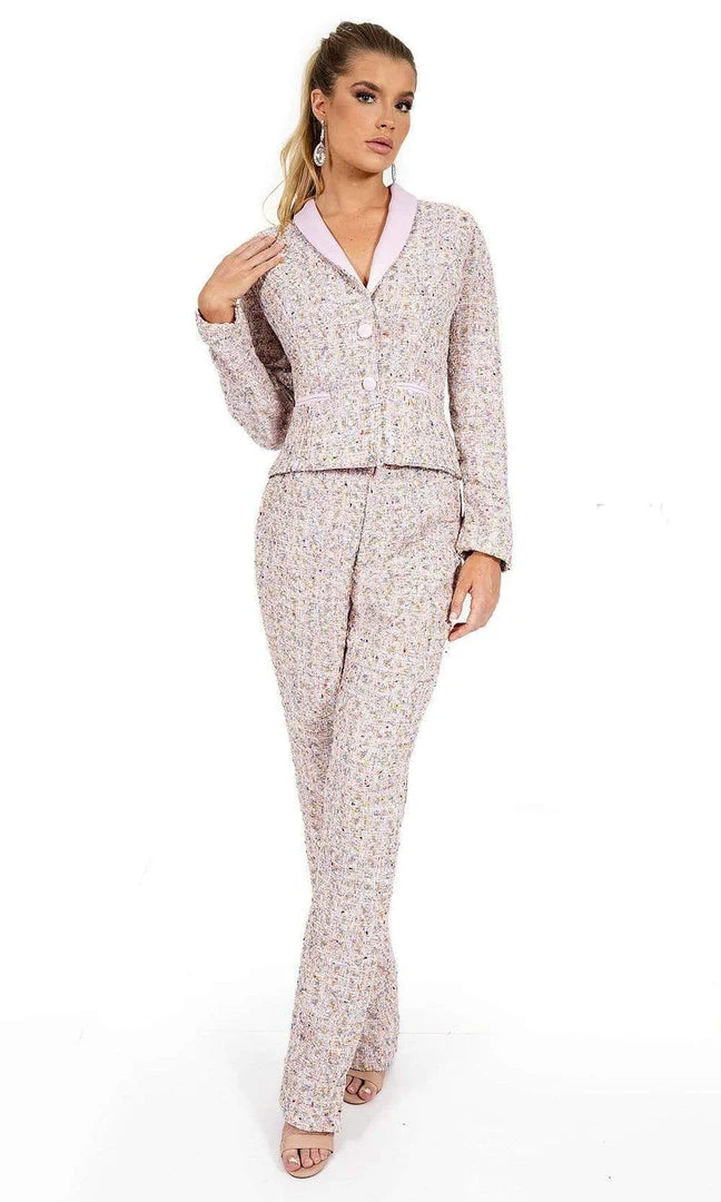 Rachel Allan - 50046 Textured Formal Pantsuit 3 Rachel Allan - 50046 Textured Formal Pantsuit