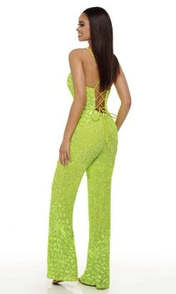 Rachel Allan - 50063 Crisscross Embellished Jumpsuit