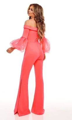 Rachel Allan - 50095 Bubble Sleeve Off Shoulder Jumpsuit 10 Rachel Allan - 50095 Bubble Sleeve Off Shoulder Jumpsuit