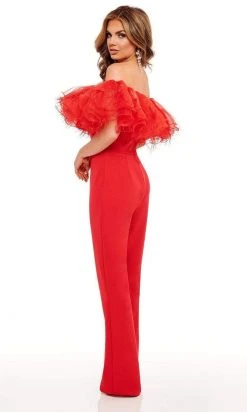 Rachel Allan - 50106 Draped Ruffle Jumpsuit