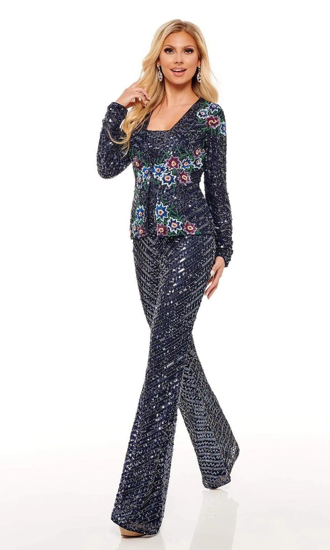 Rachel Allan - 50111 Fully Embellished Jumpsuit With Blazer 3 Rachel Allan - 50111 Fully Embellished Jumpsuit With Blazer
