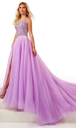 Rachel Allan - 50124 Embellished One Shoulder A-Line Dress