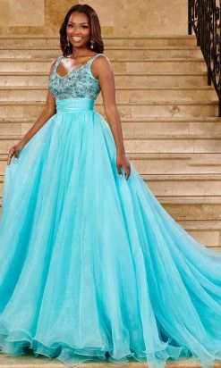 Rachel Allan 50137 - Sleeveless Empire Ballgown