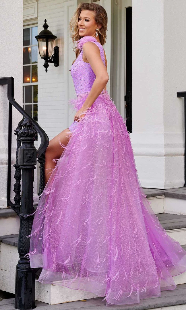 Rachel Allan 50139 - One Sleeve Sequin Romper 7 Rachel Allan 50139 - One Sleeve Sequin Romper