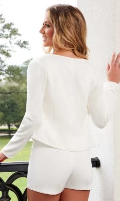 Rachel Allan 50148 - Sleeveless With Jacket Romper