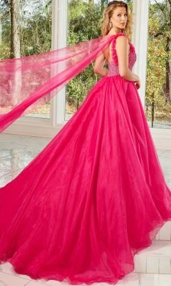 Rachel Allan 50156 - Bedazzled Asymmetric Evening Gown 22 Rachel Allan 50156 - Bedazzled Asymmetric Evening Gown